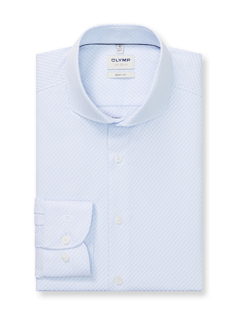 Olymp Herren Hemden lang  Bleu