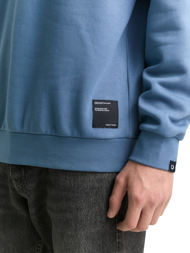 Tom Tailor denim Herren Sweatshirts Dusty Denim Blu