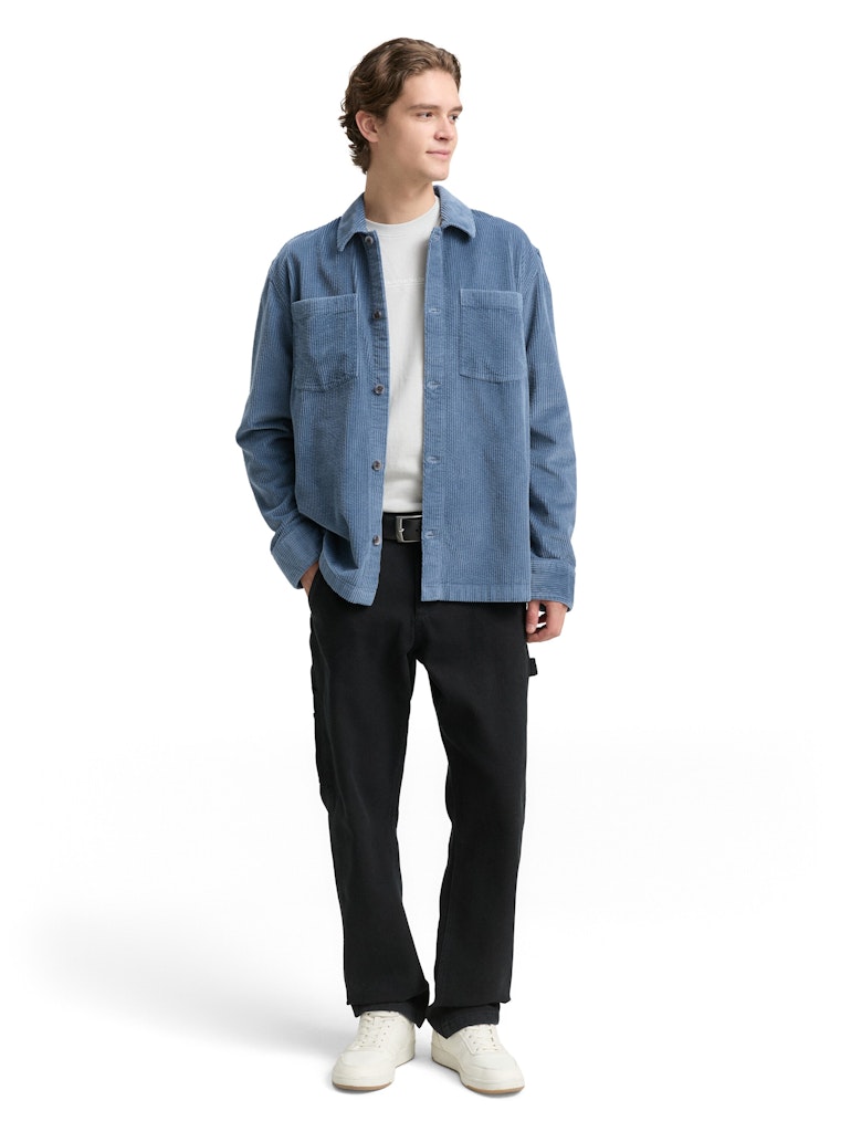 Tom Tailor denim Herren Hemden lang Dusty Denim Blu