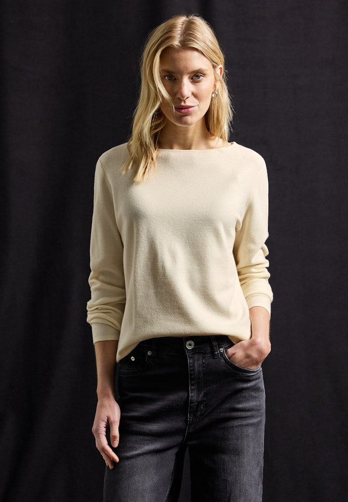 Street One Damen Pullover  Soft Beig