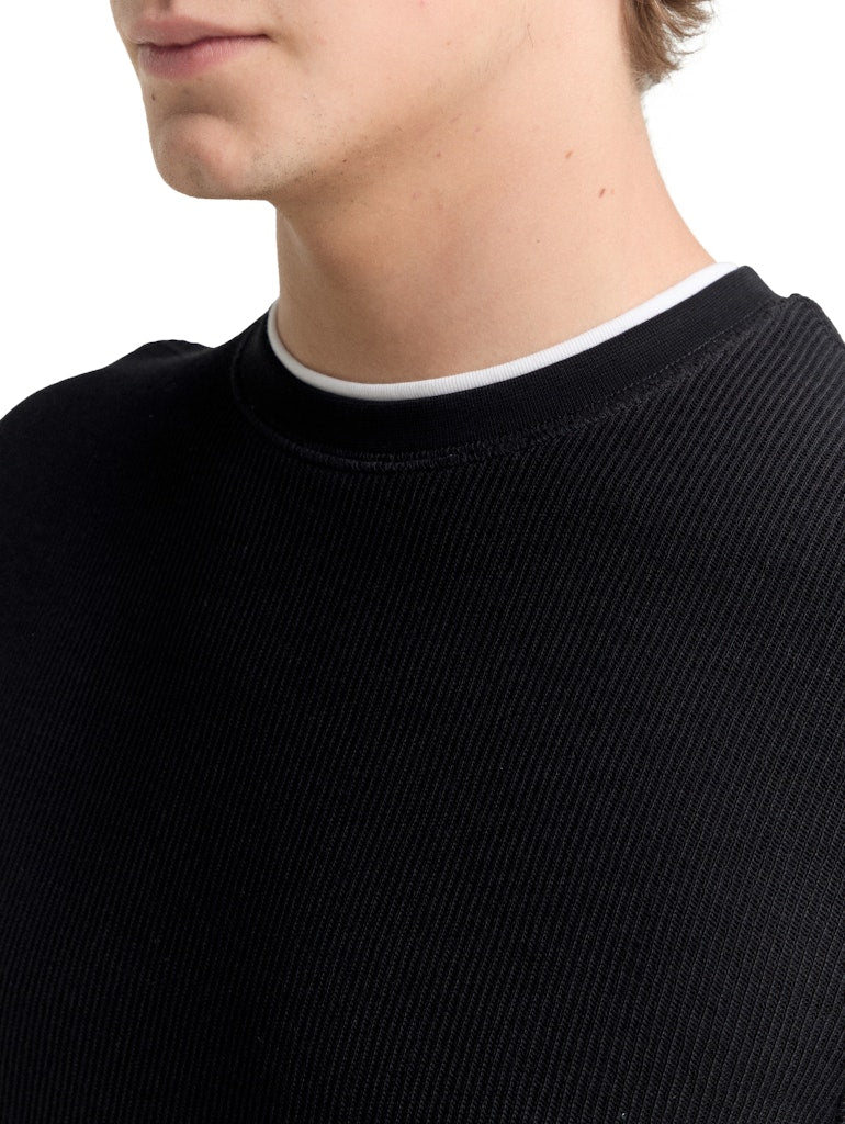 Tom Tailor denim Herren T-Shirts lang Black