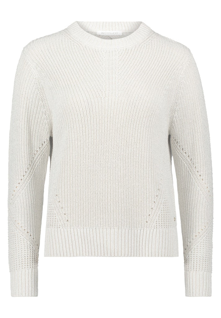Betty & Co Damen Pullover White Sand