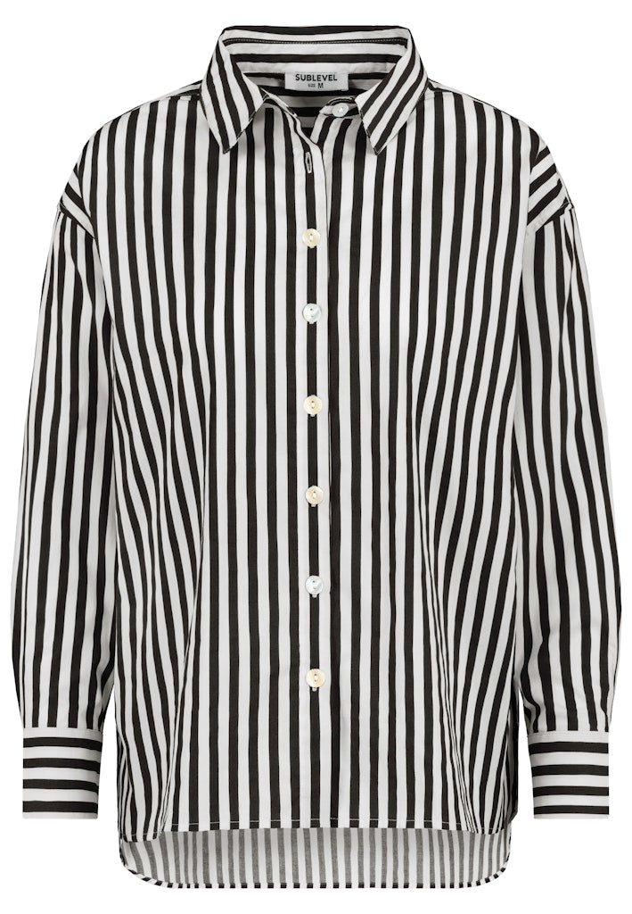eight2nine Damen Blusen Stripes: Black-