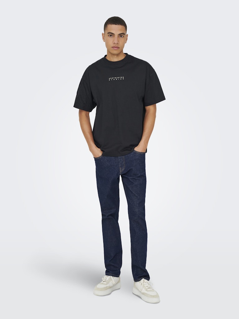 Only & Sons Herren T-Shirts kurz Jet Black/Lost