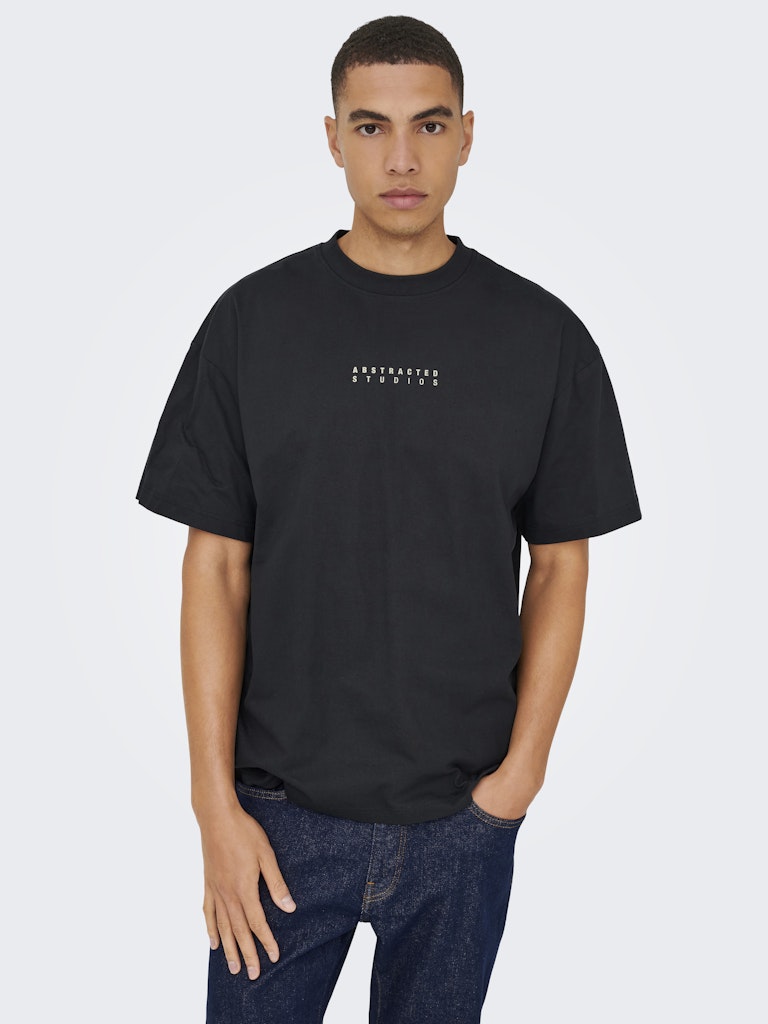 Only & Sons Herren T-Shirts kurz Jet Black/Lost