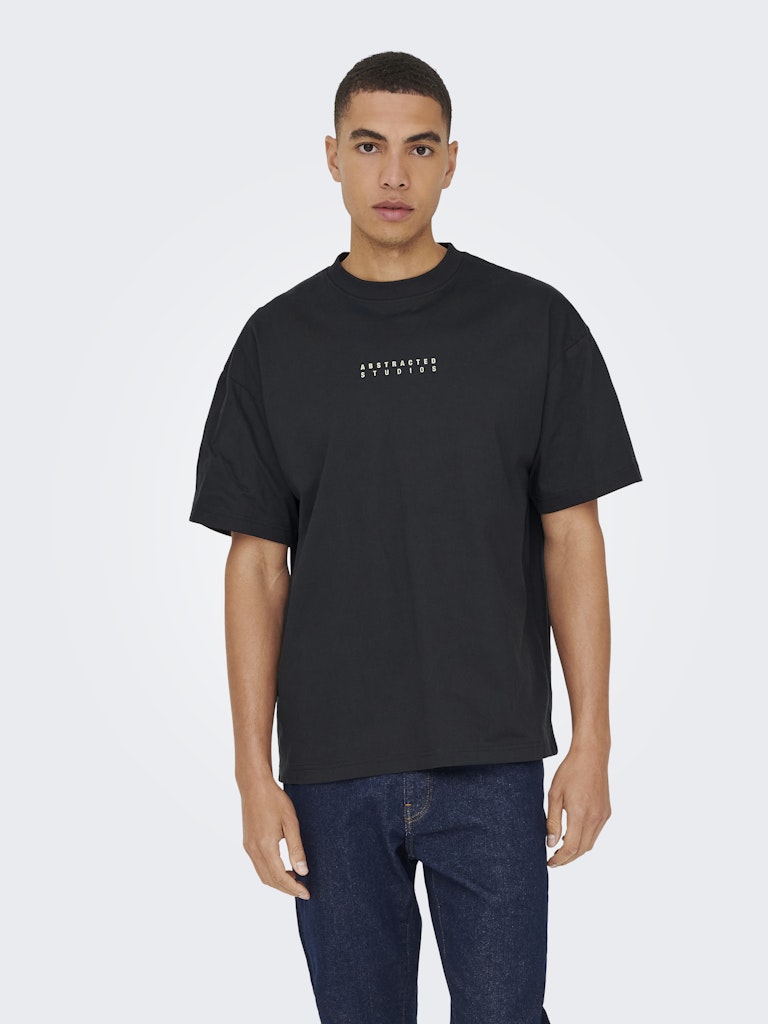 Only & Sons Herren T-Shirts kurz Jet Black/Lost