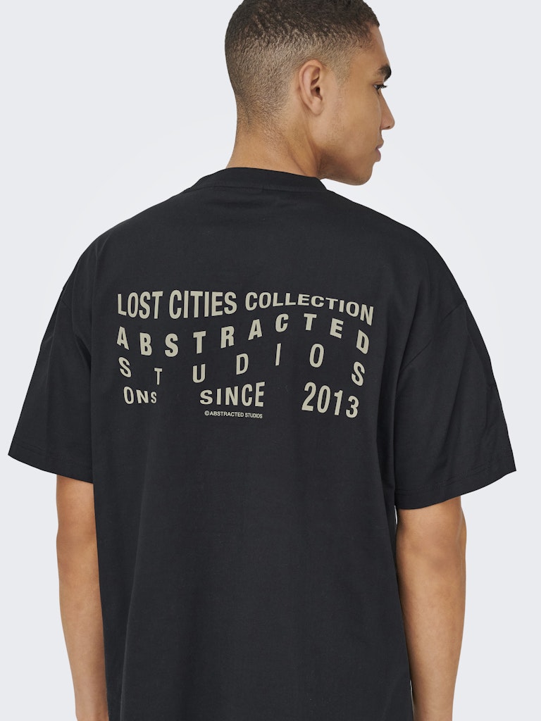 Only & Sons Herren T-Shirts kurz Jet Black/Lost