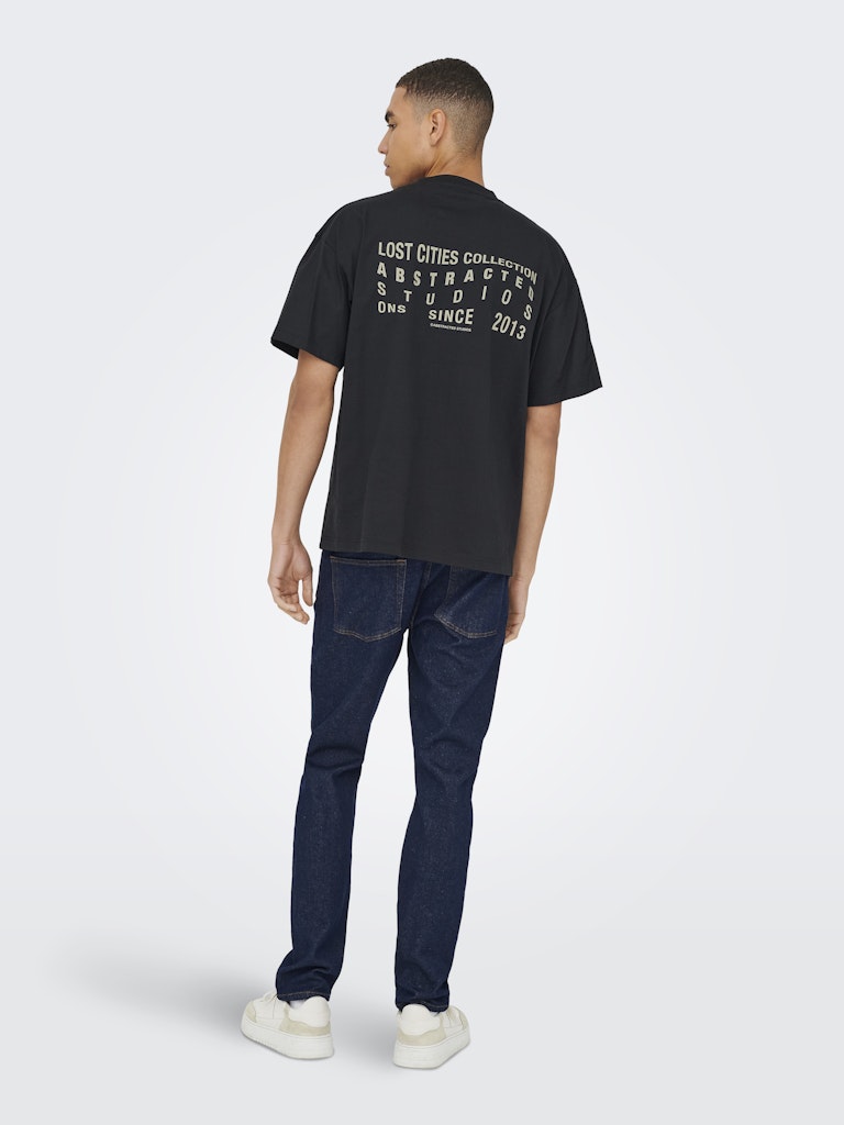 Only & Sons Herren T-Shirts kurz Jet Black/Lost