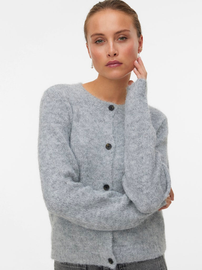 Vero Moda Damen Strickjacken Medium Grey Mel