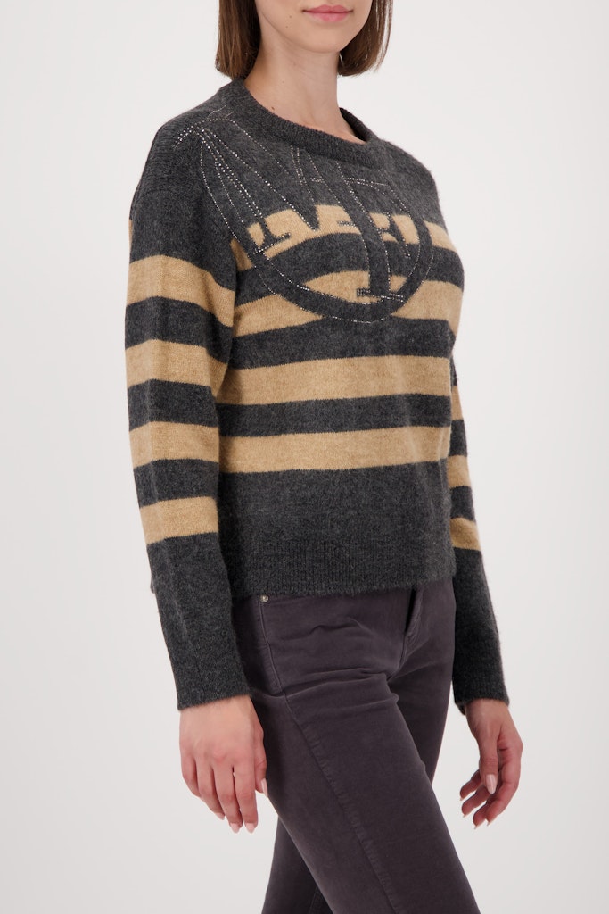 Monari Damen Pullover  Anthra Mela