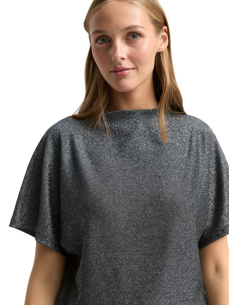 Tom Tailor denim Damen T-Shirts Black Glitter