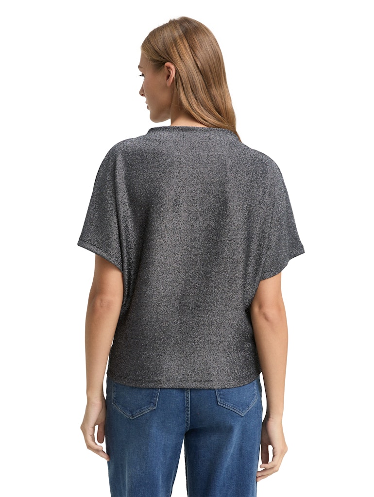 Tom Tailor denim Damen T-Shirts Black Glitter