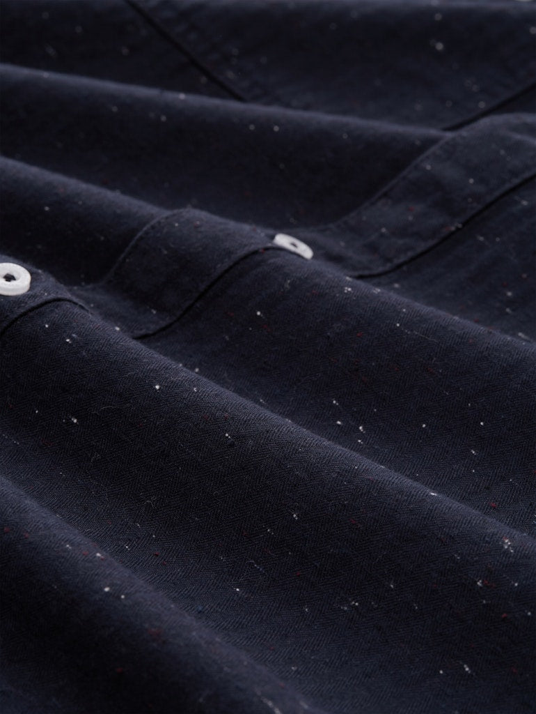 Tom Tailor Herren Hemden lang Navy Nep Struct