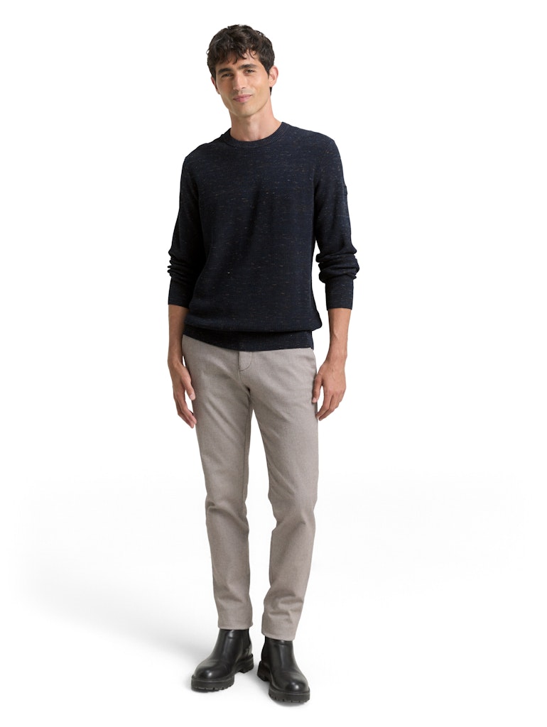 Tom Tailor Herren Pullover Navy Multicolor