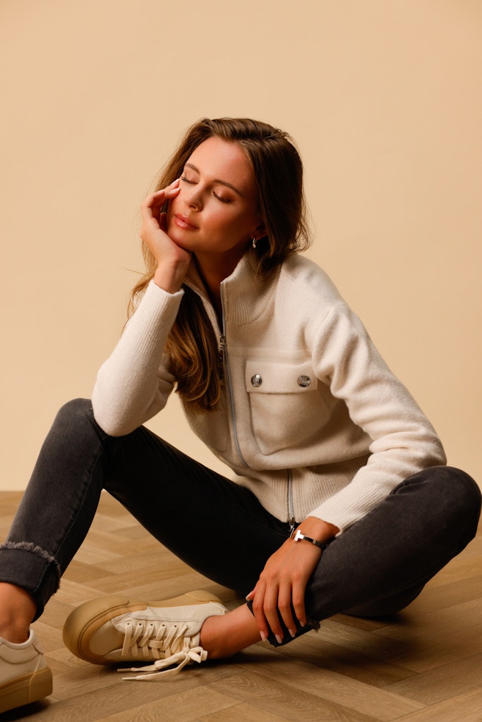 Monari Damen Strickjacken  Almond