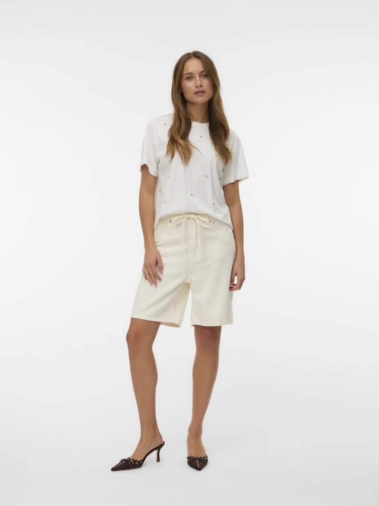 Vero Moda Damen T-Shirts Snow White/Sunf