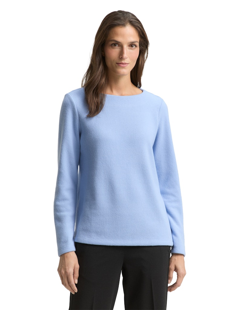 Tom Tailor Damen Sweatshirts Mid Blue Melang