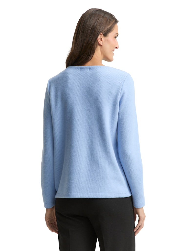 Tom Tailor Damen Sweatshirts Mid Blue Melang