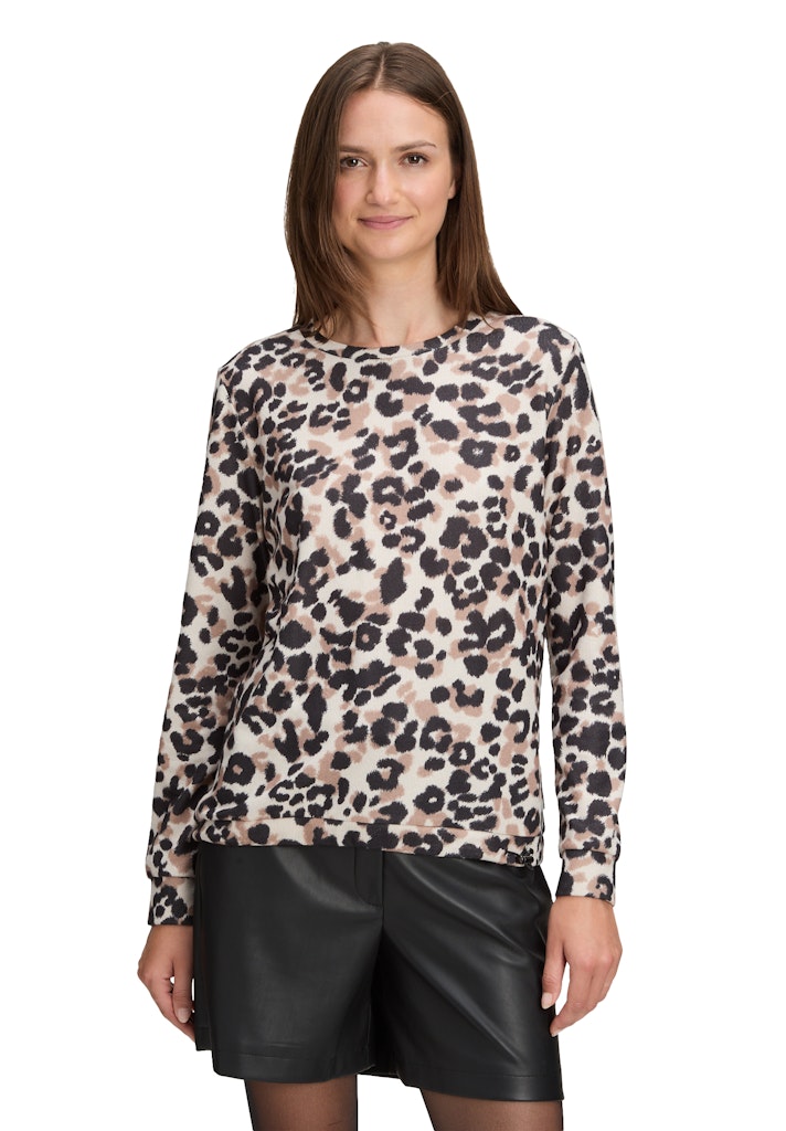 Betty & Co Damen Sweatshirts Beige/Black