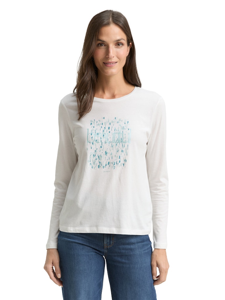 Tom Tailor Damen T-Shirts Whisper White