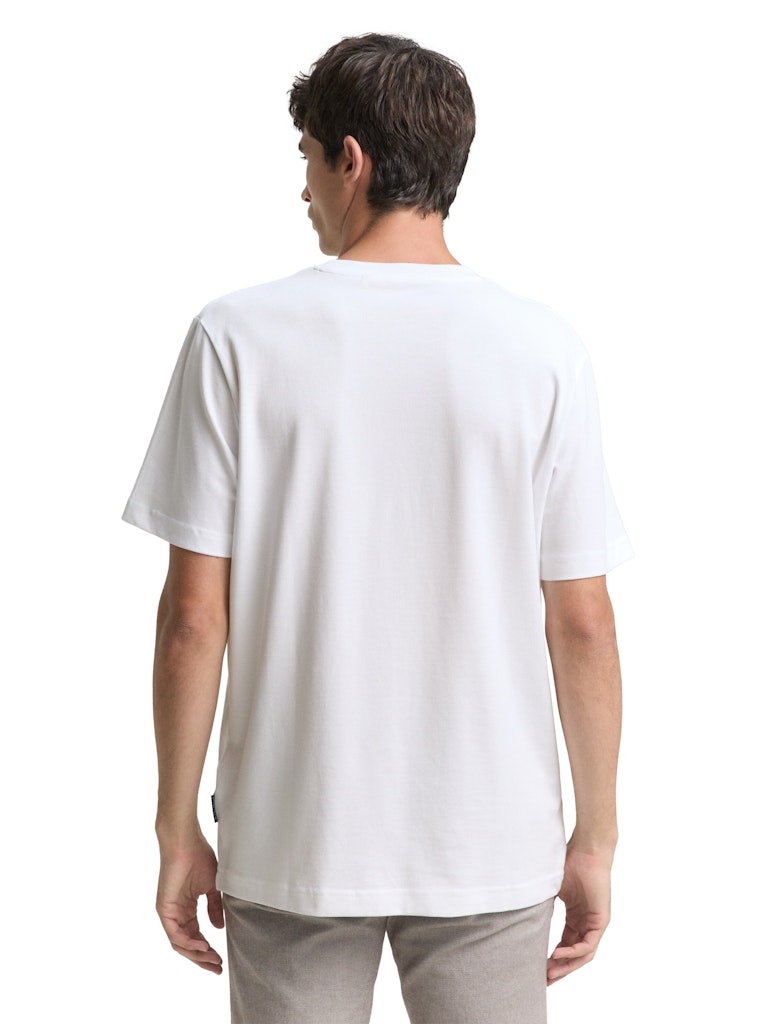 Tom Tailor Herren T-Shirts kurz White