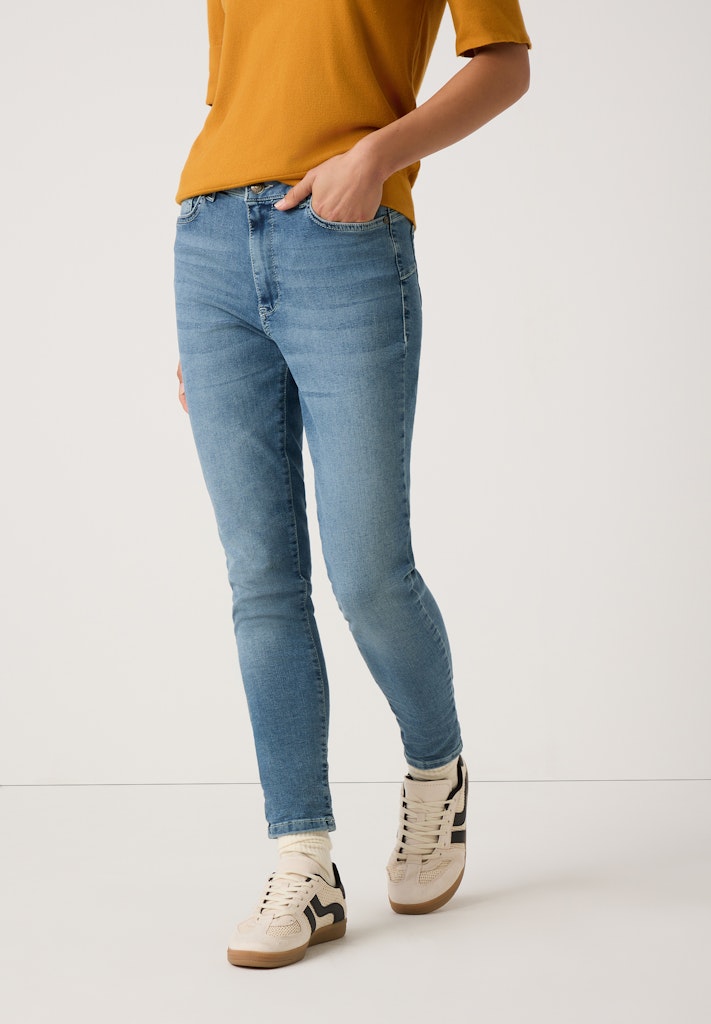 More & More Damen Jeans  Middle Blu