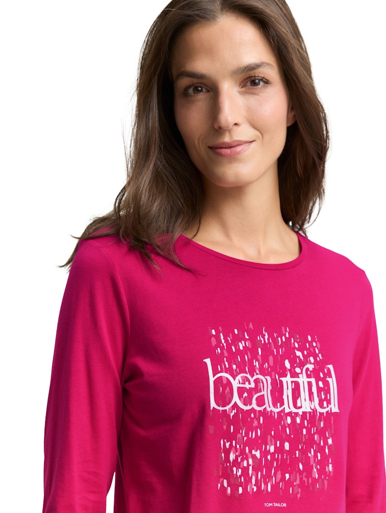 Tom Tailor Damen T-Shirts Cherry Granita