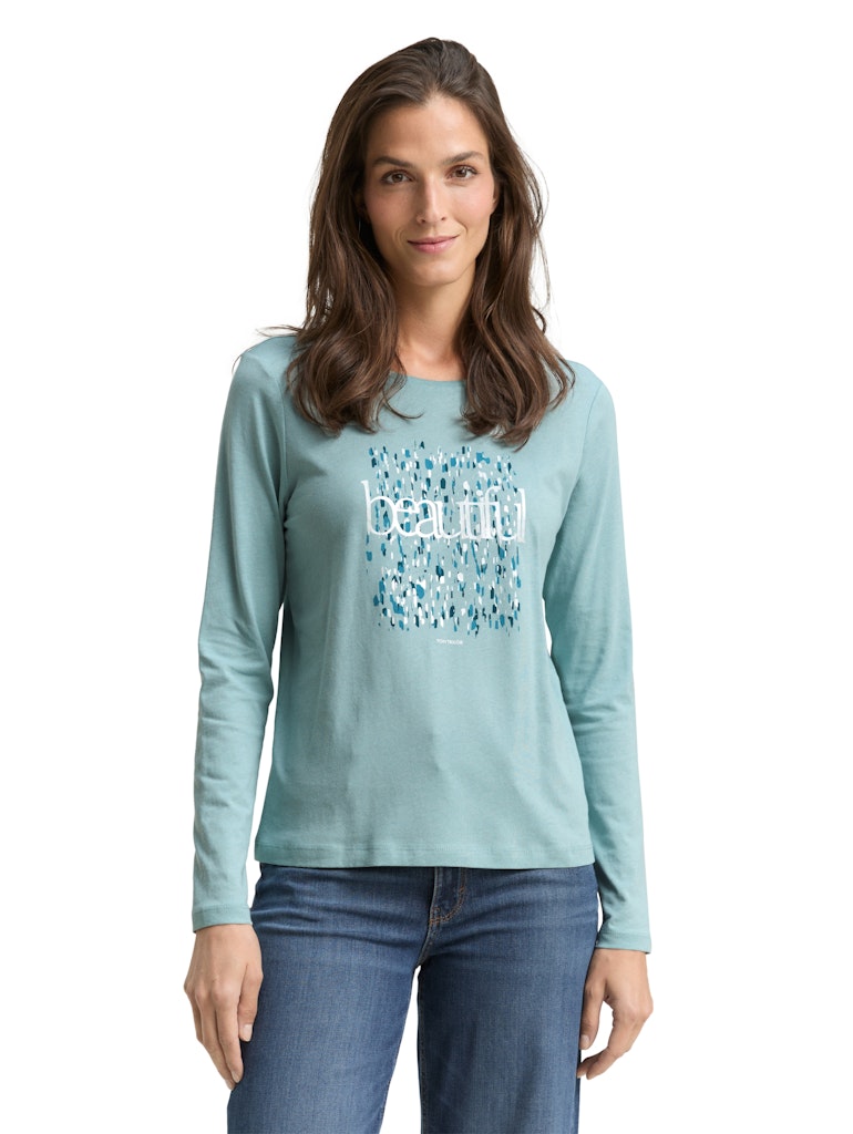 Tom Tailor Damen T-Shirts White Moss