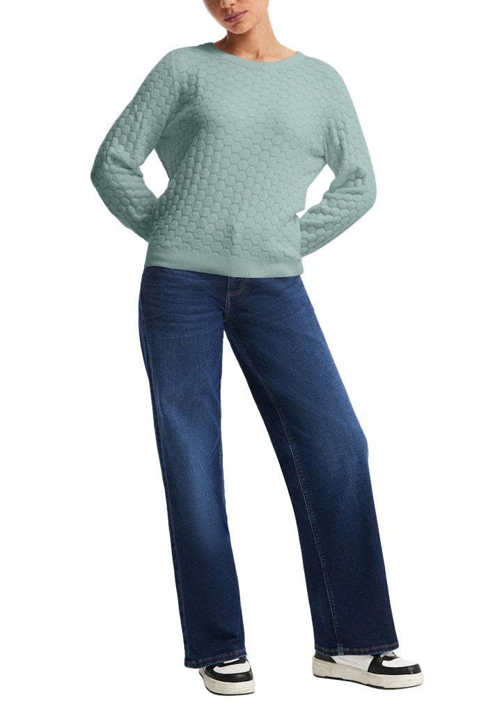 QS by S.Oliver Damen Pullover Blue Green