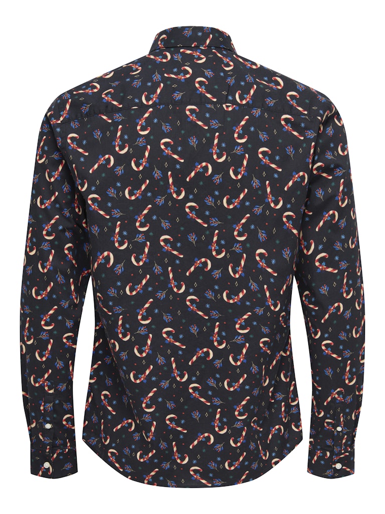 Only & Sons Herren Hemden lang Black/Candycane