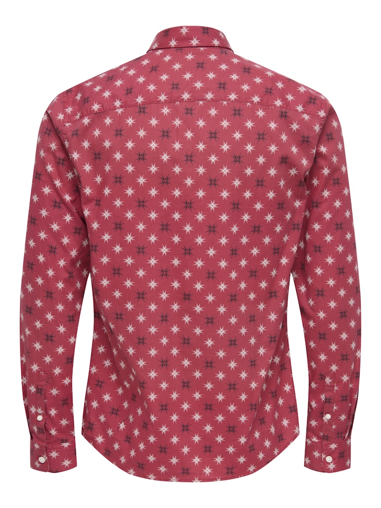 Only & Sons Herren Hemden lang Karanda Red/Sta