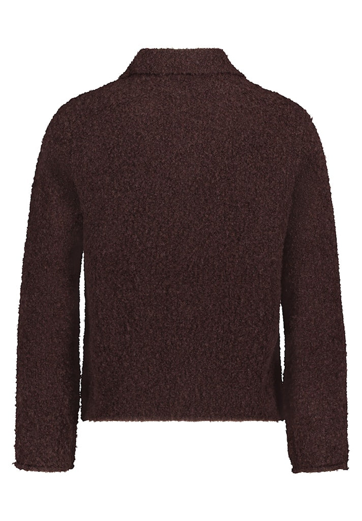 Cartoon Damen Strickjacken Chocolate Plum