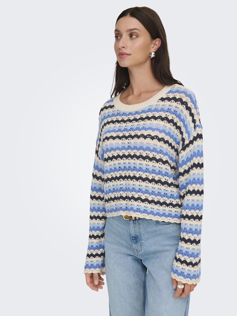 Only Damen Pullover Birch/Ultramari