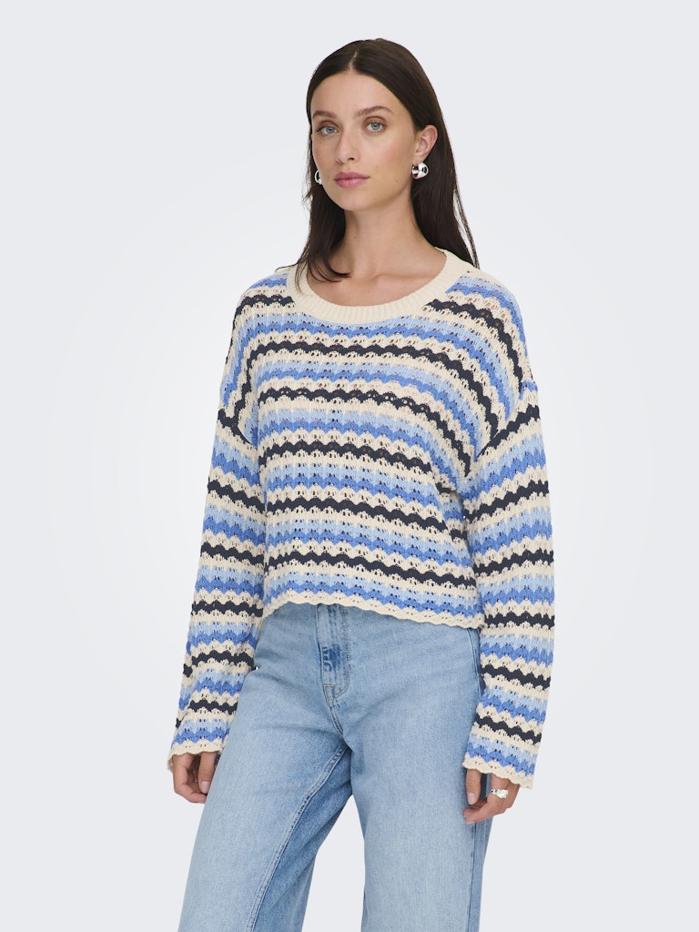 Only Damen Pullover Birch/Ultramari