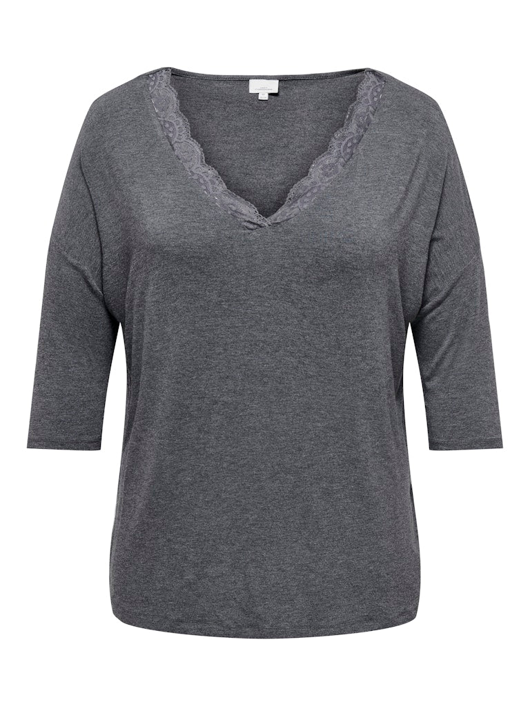 Only Caramkoma Damen T-Shirts Dark Grey Melan