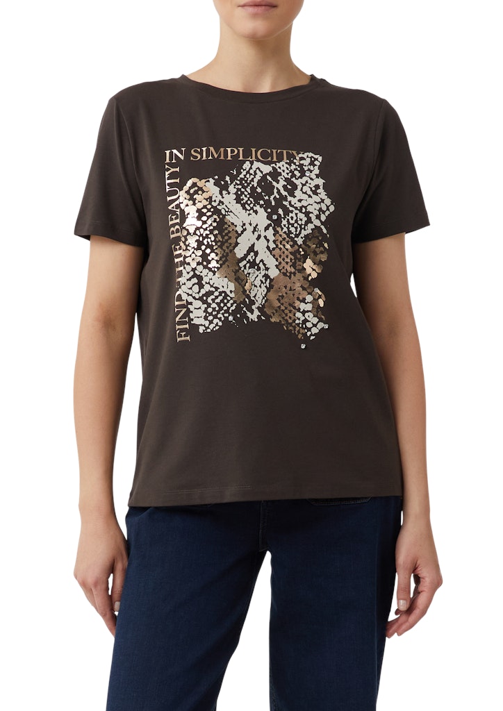 Comma Damen T-Shirts Brown