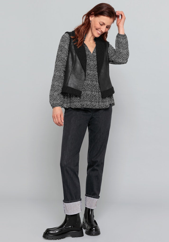 Bianca Damen Blusen Black Mix