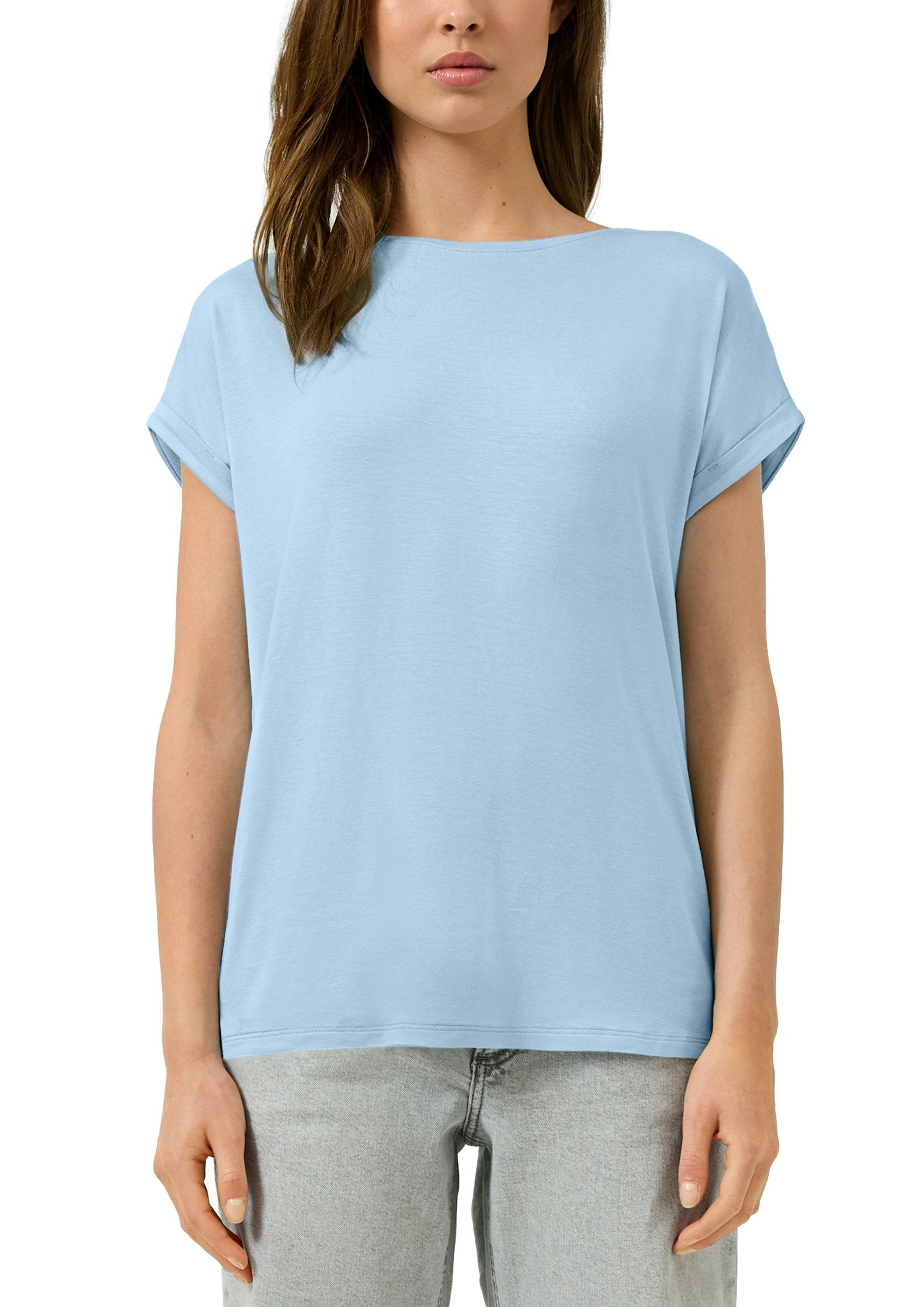 QS by S.Oliver Damen T-Shirts Blue