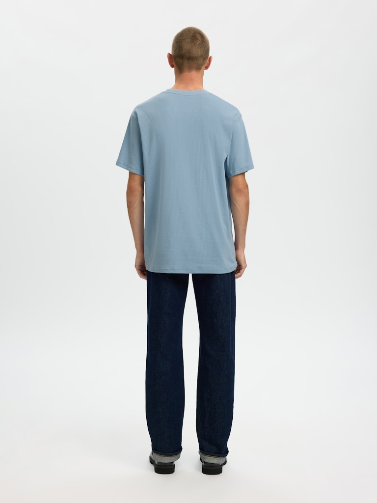 Selected homme Herren T-Shirts kurz  Dusty Bl