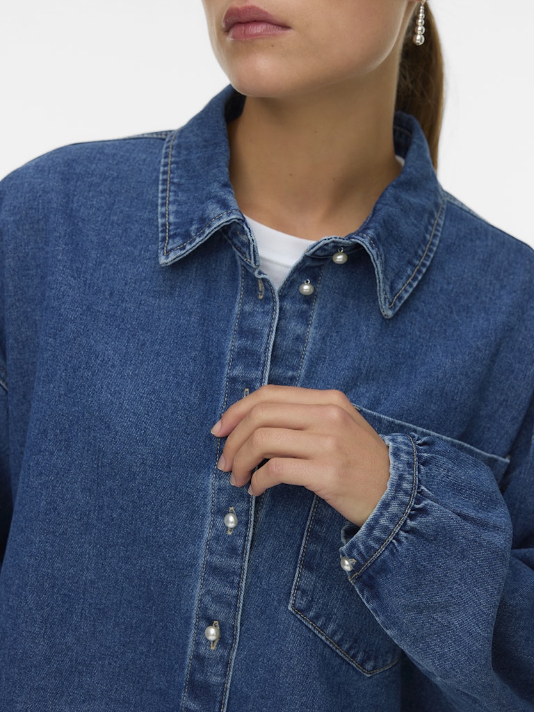 Vero Moda Damen Blusen Medium Blue Den