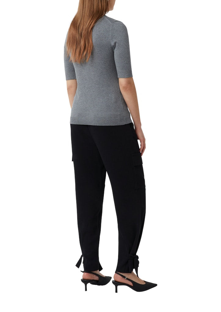 Comma Damen Pullover Grey/Black