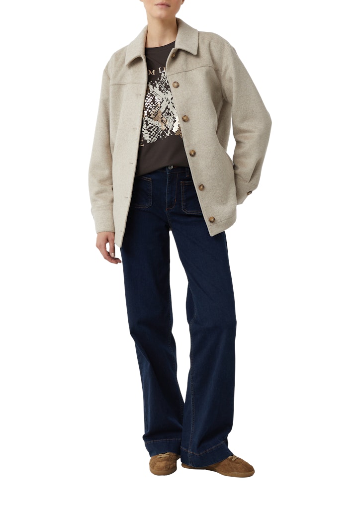 Comma Damen T-Shirts Brown