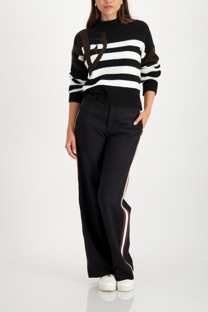 Monari Damen Pullover Schwarz Rin