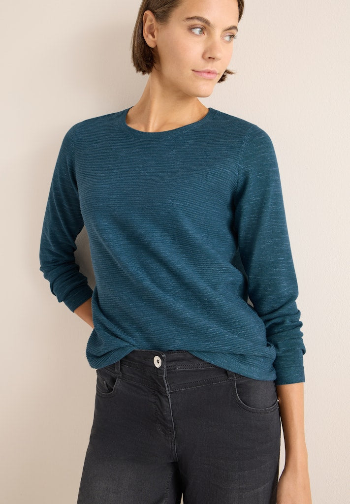 Cecil Damen Pullover Teal Blue