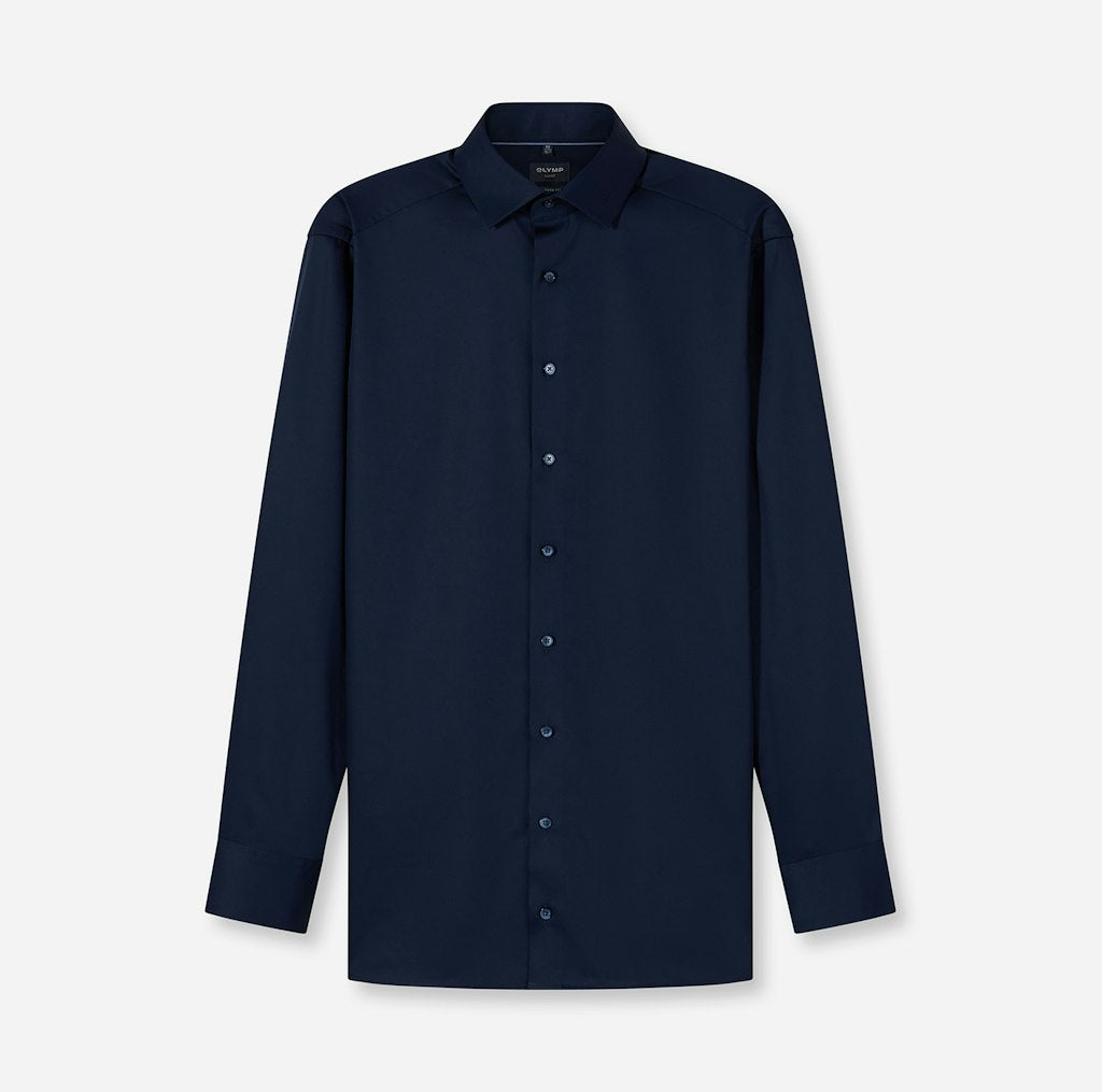 Olymp Herren Hemden lang  Kobalt
