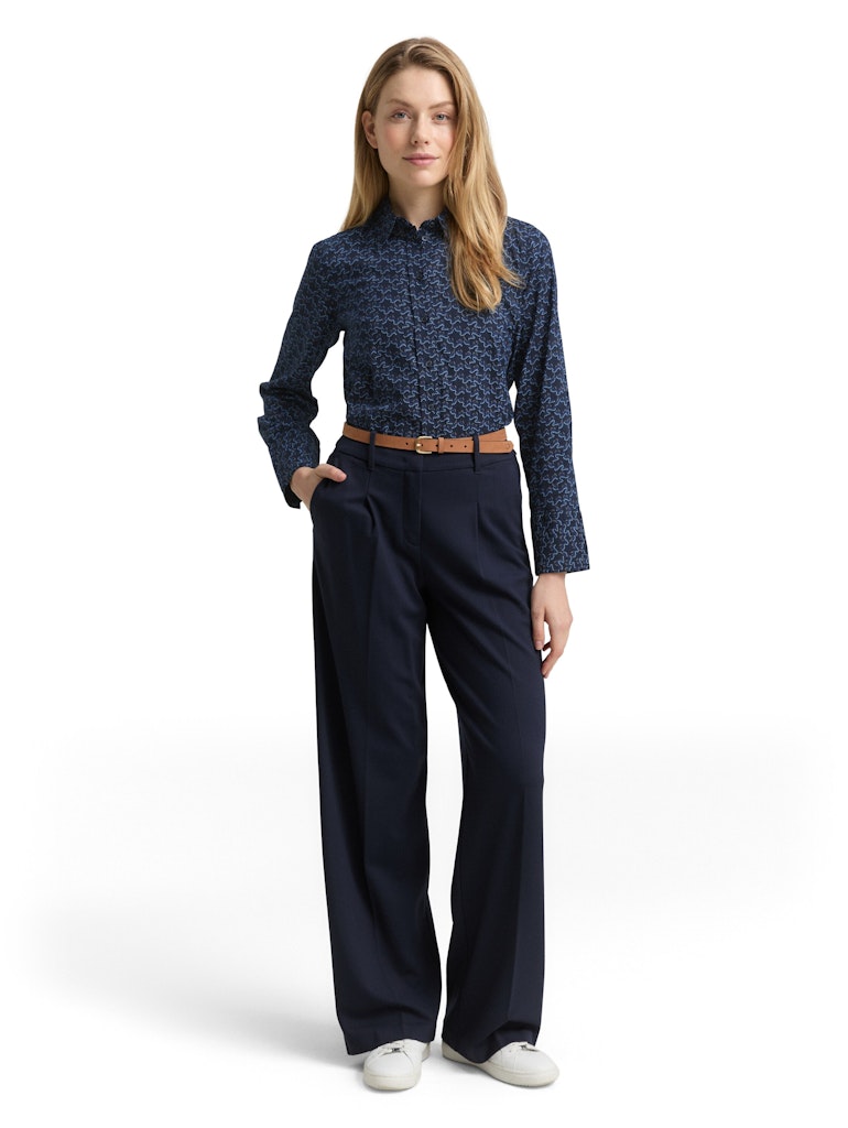 Tom Tailor Damen Blusen Small Blue Wave