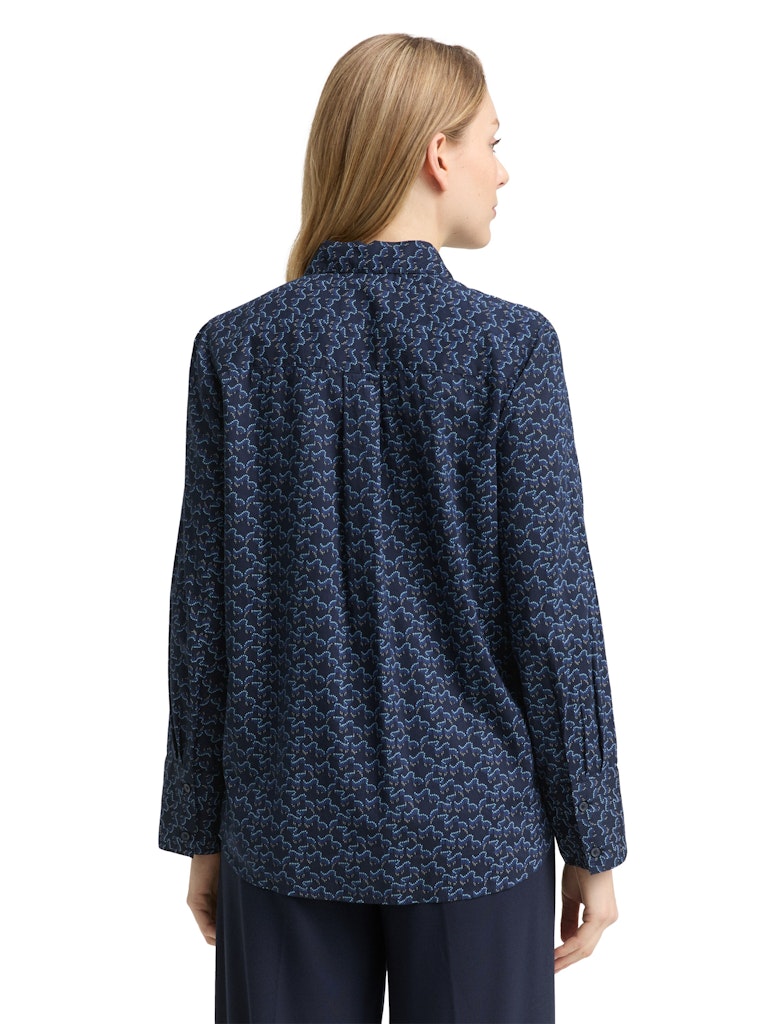 Tom Tailor Damen Blusen Small Blue Wave