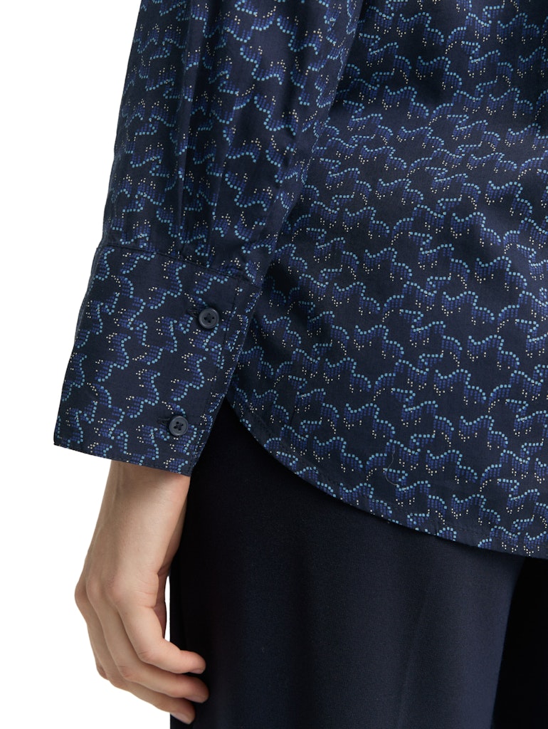 Tom Tailor Damen Blusen Small Blue Wave