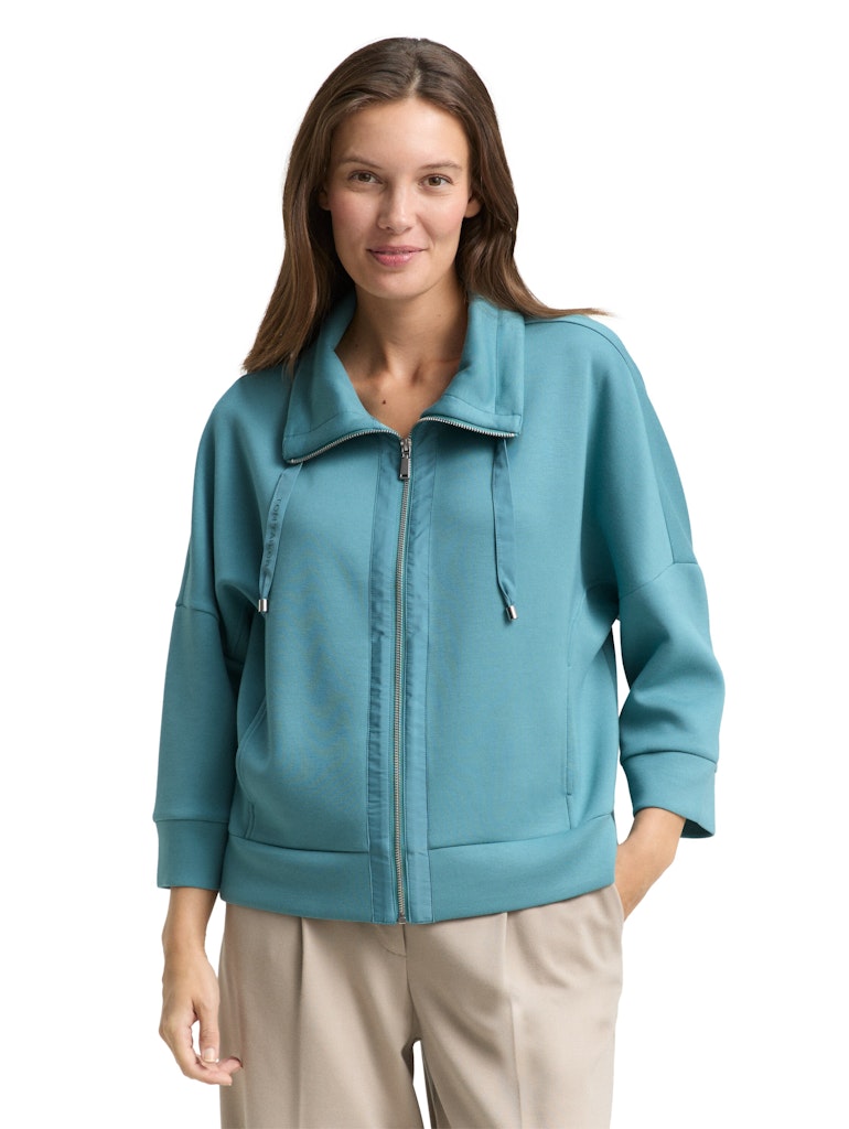 Tom Tailor Damen Sweatjacken Tropical Teal