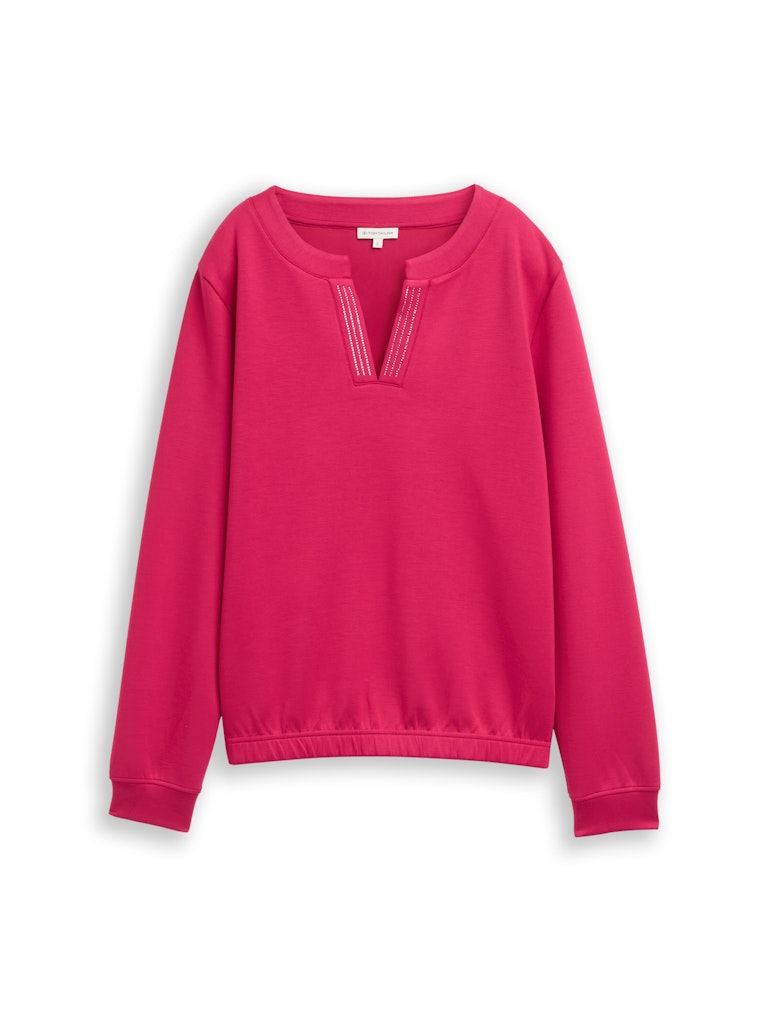 Tom Tailor Damen Sweatshirts Dark Pink